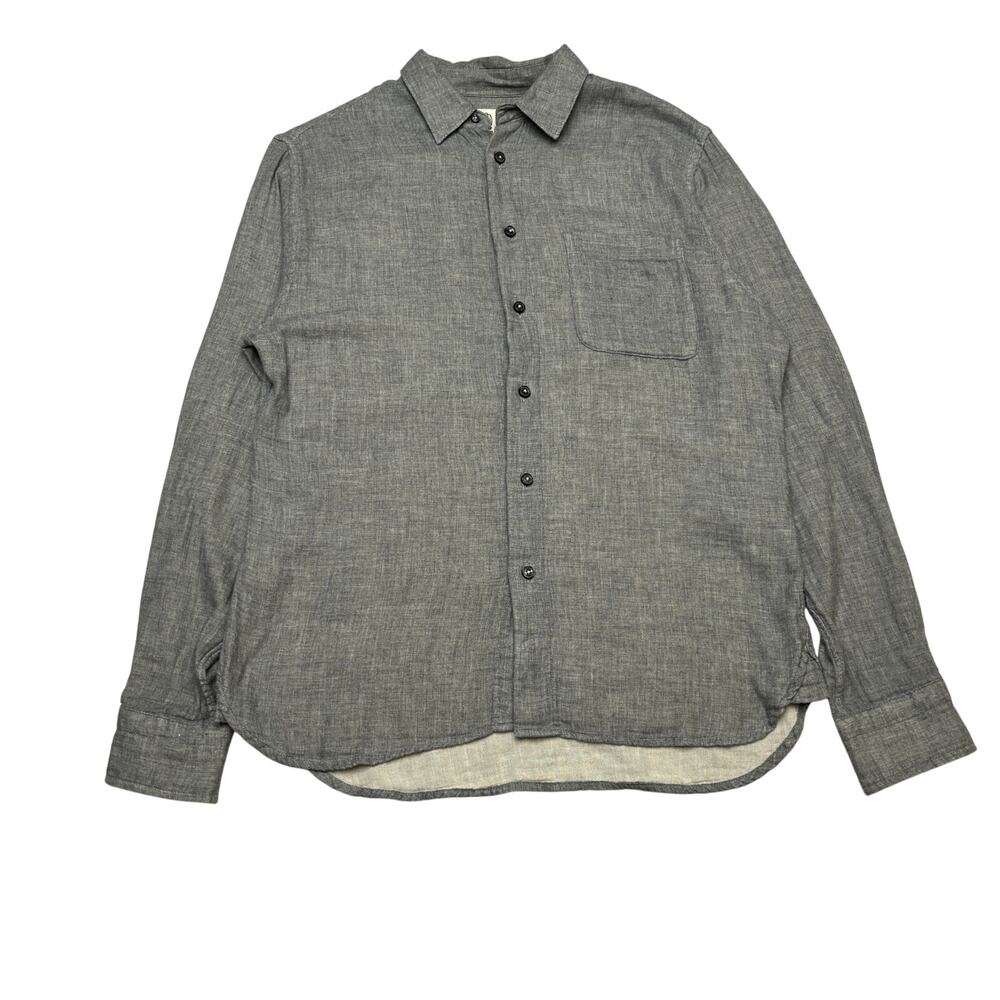 Hiroshi Kato Long Sleeve Button Up Shirt Men's Medium Cotton Quiet Luxury
